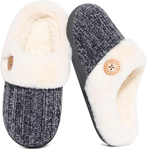 Warm Knit House Slippers for Women