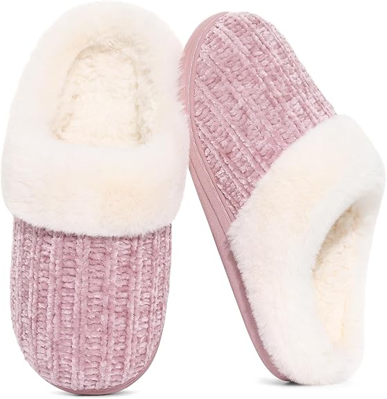 Warm Knit House Slippers for Women