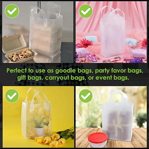Frosted Plastic Packaging Bags with Handles